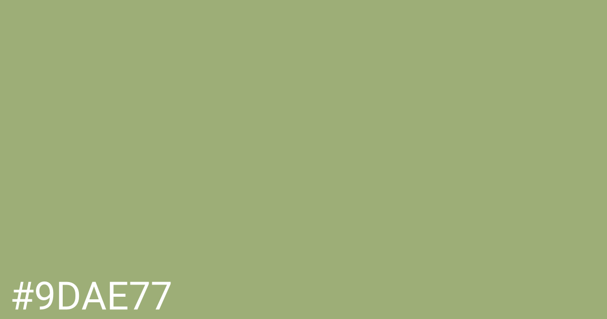 Hex color #9dae77 graphic