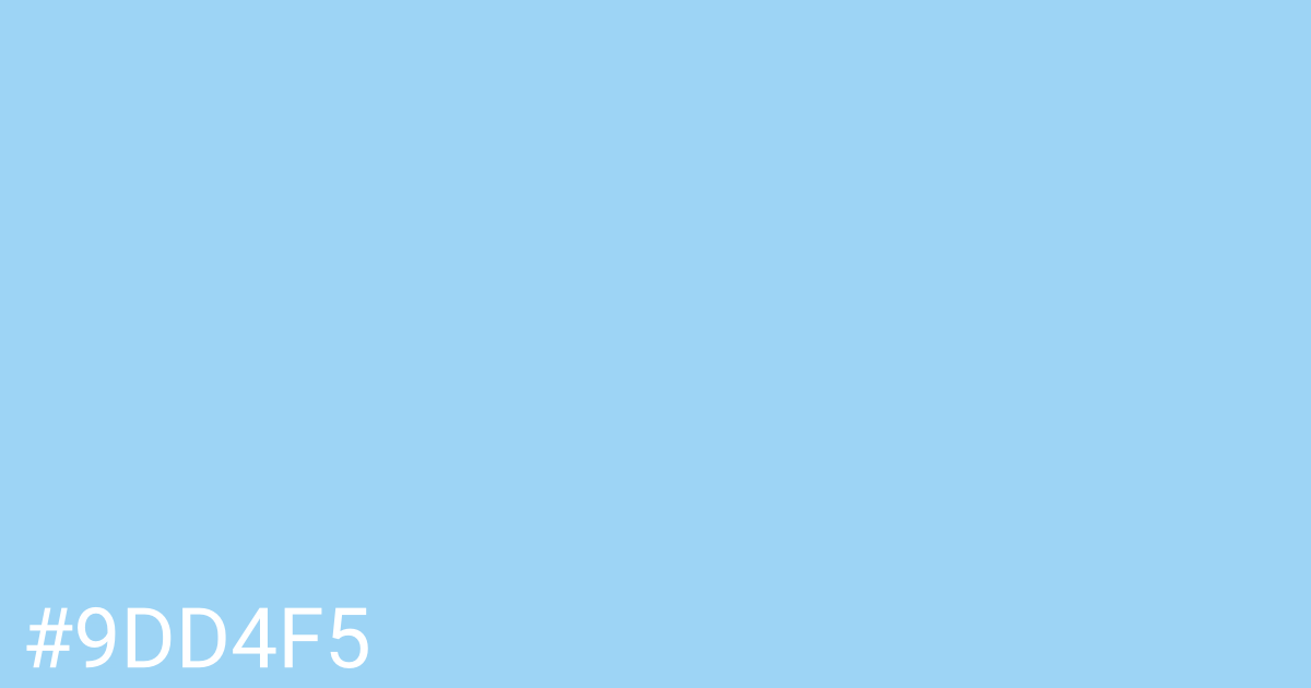 Hex color #9dd4f5 graphic