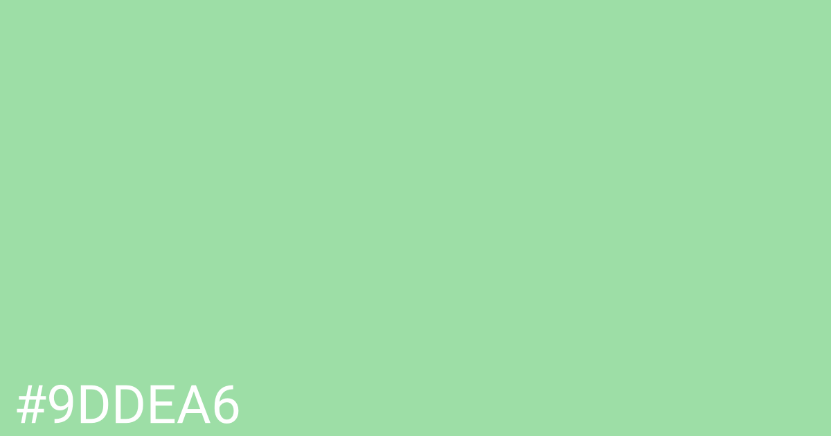 Hex color #9ddea6 graphic