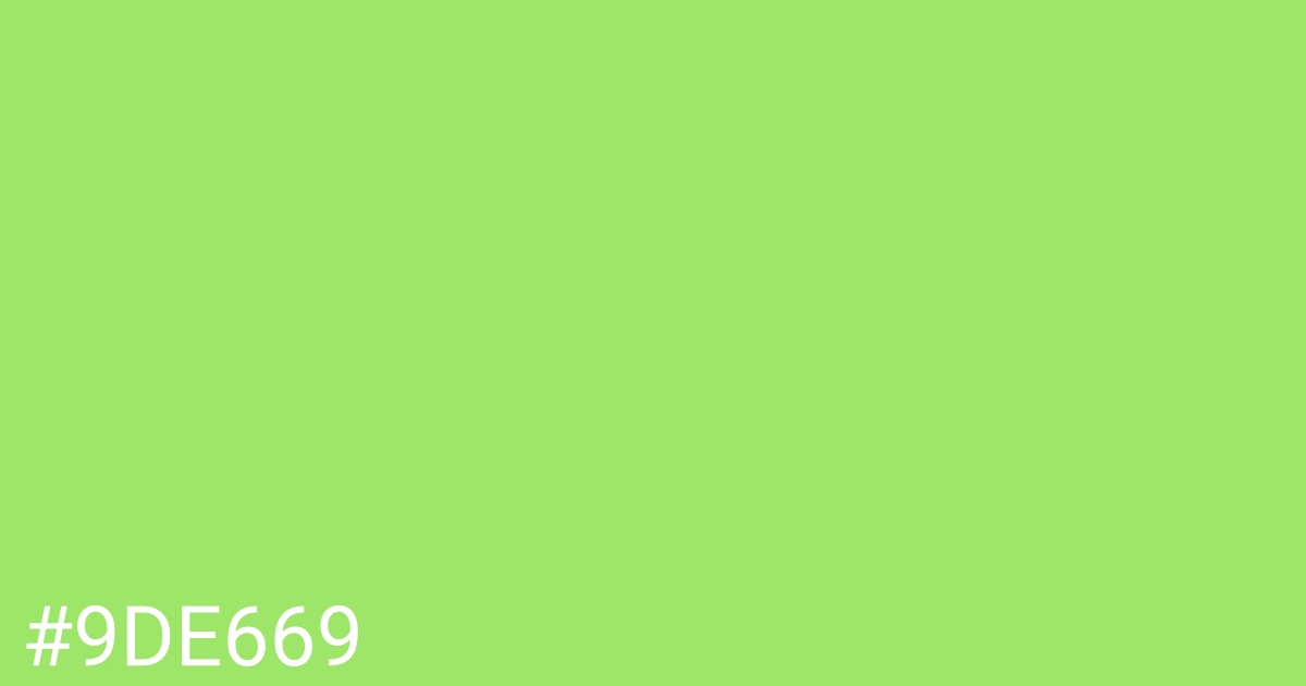 Hex color #9de669 graphic