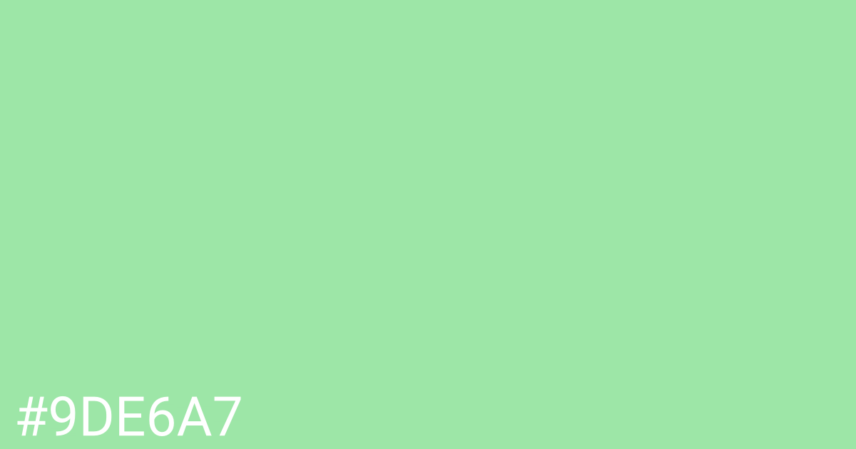 Hex color #9de6a7 graphic