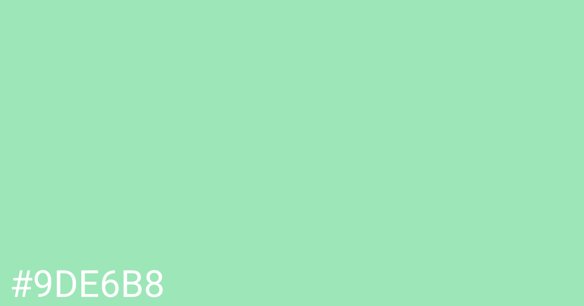 Hex color #9de6b8 graphic