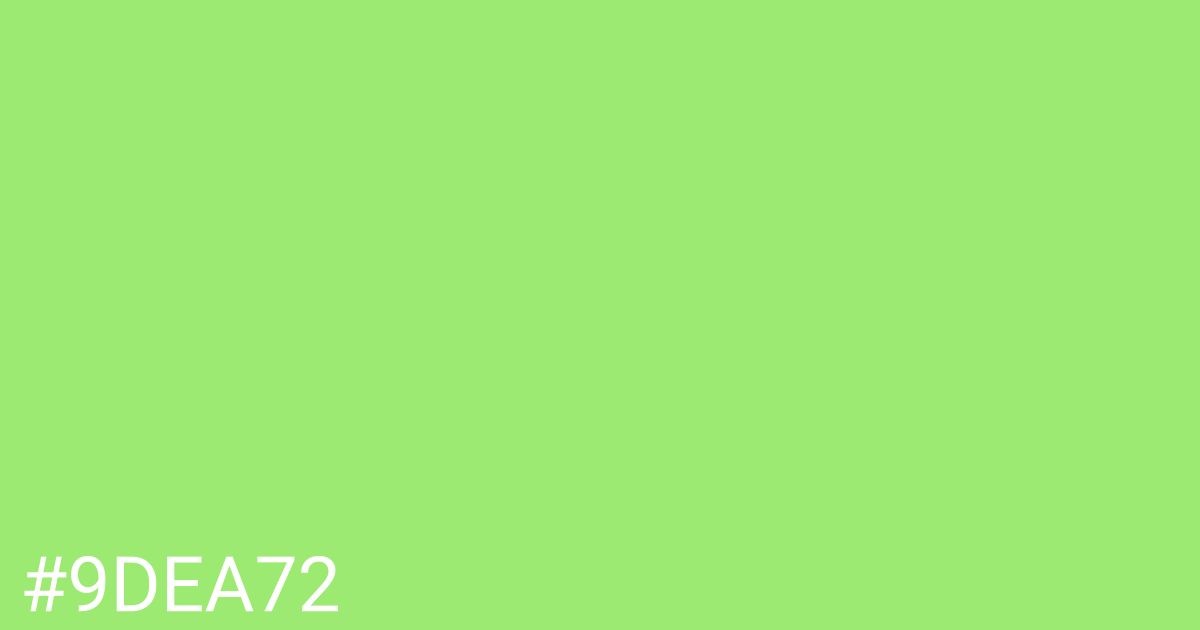 Hex color #9dea72 graphic