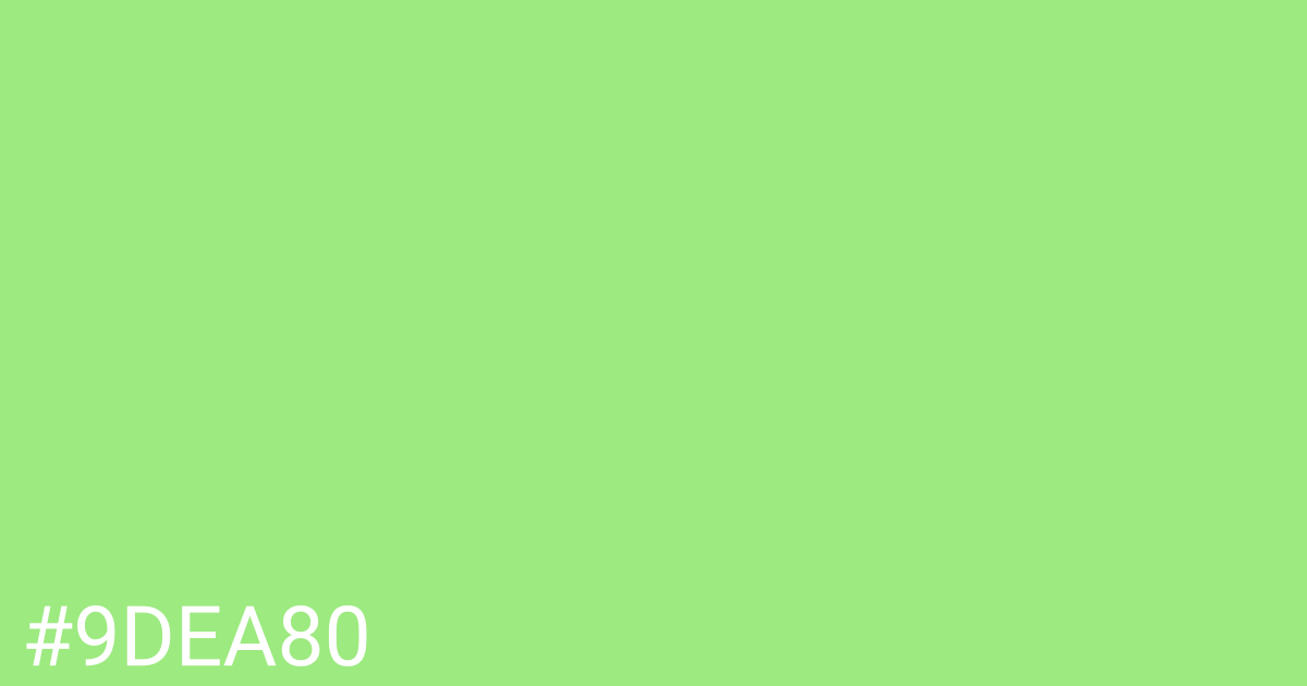 Hex color #9dea80 graphic