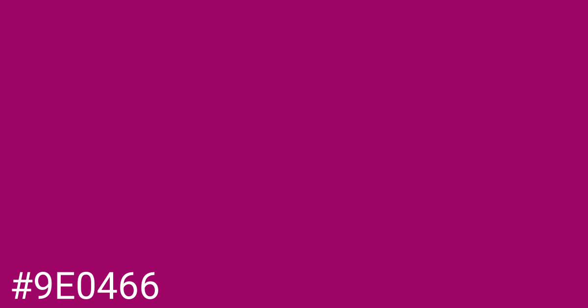 Hex color #9e0466 graphic