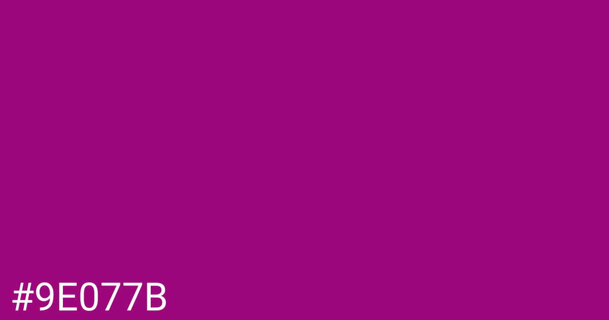 Hex color #9e077b graphic