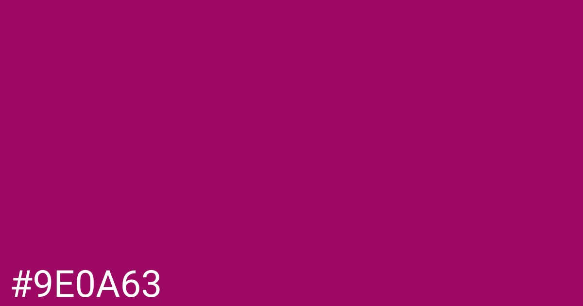 Hex color #9e0a63 graphic