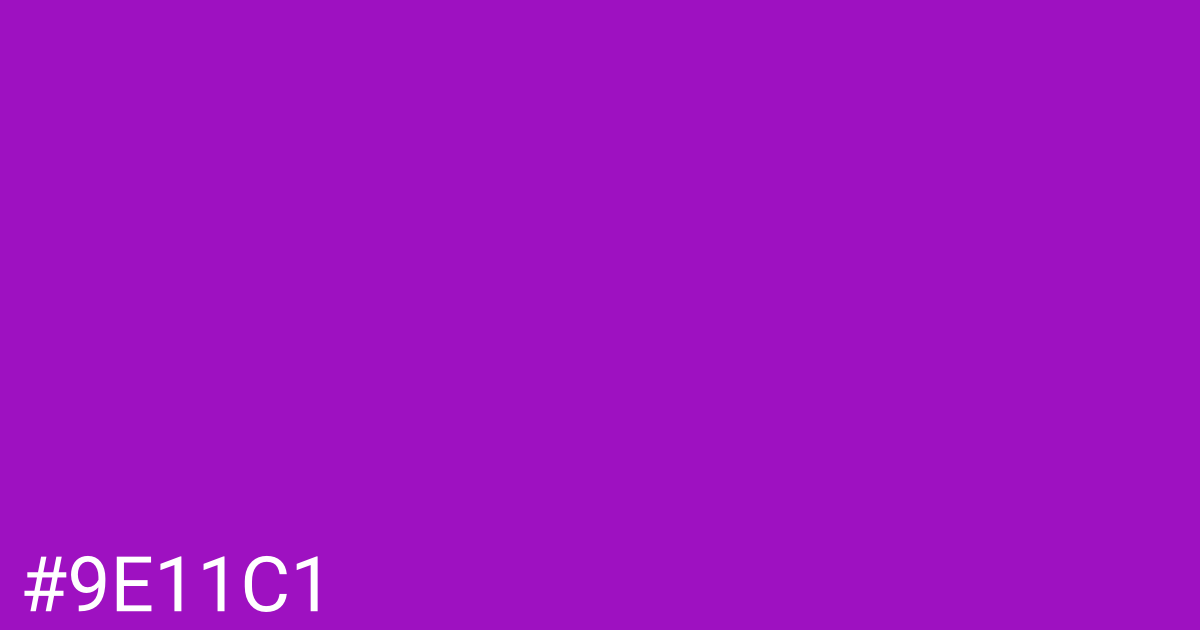 Hex color #9e11c1 graphic