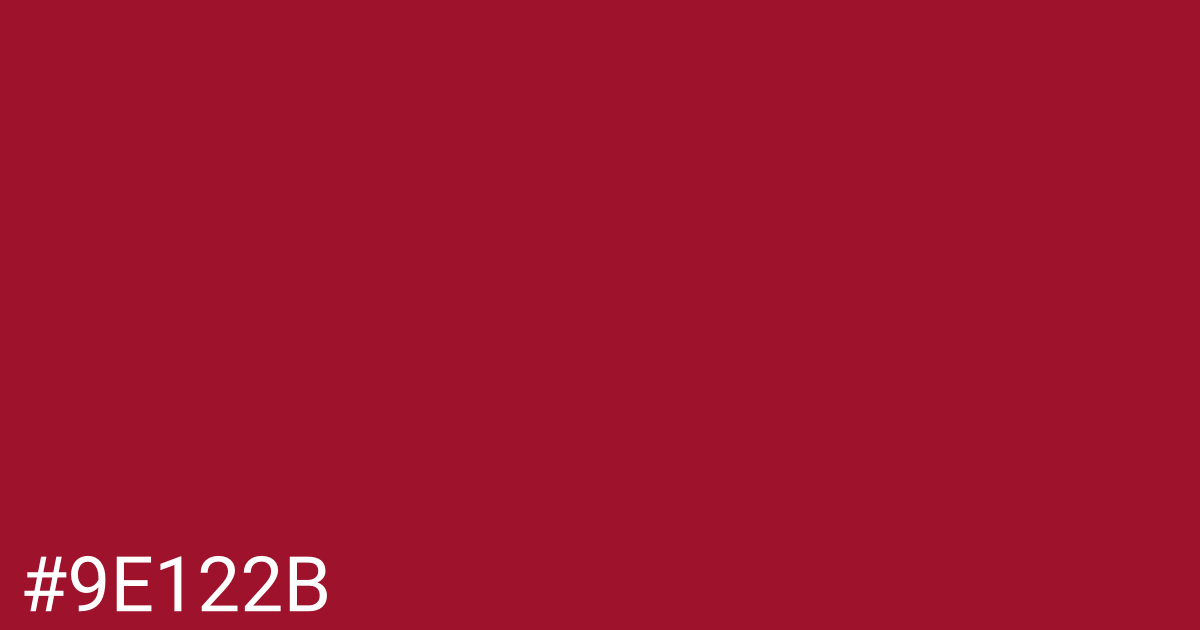 Hex color #9e122b graphic