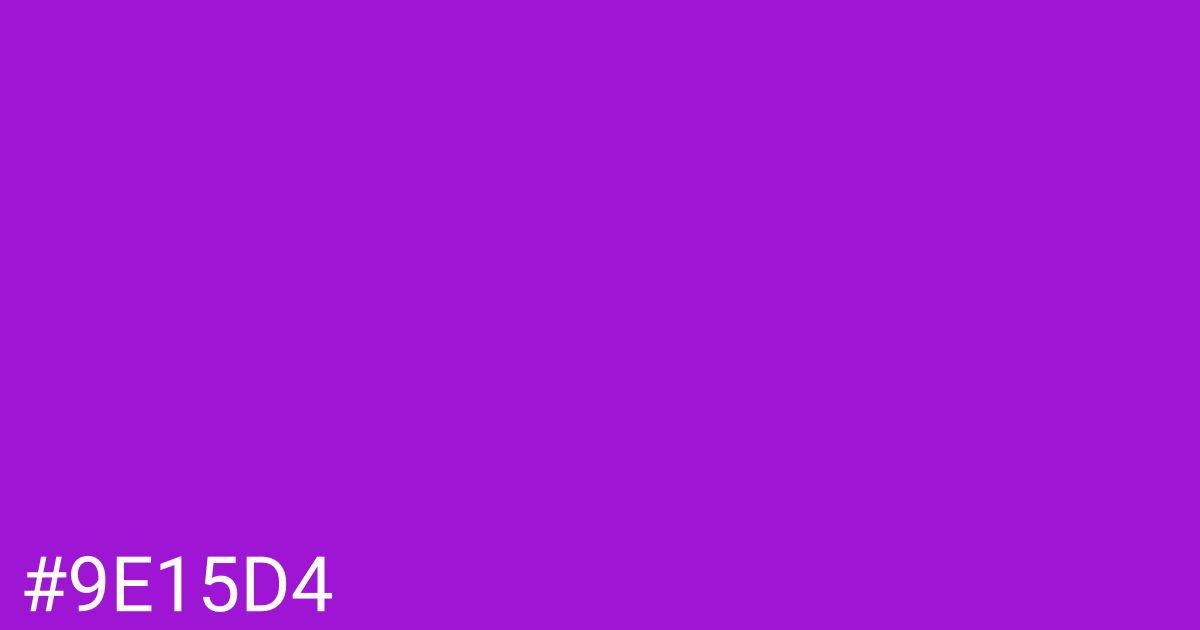 Hex color #9e15d4 graphic