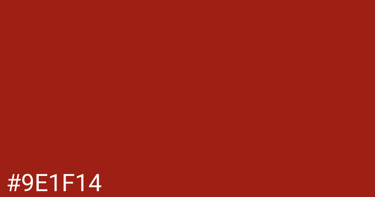 Hex color #9e1f14 graphic