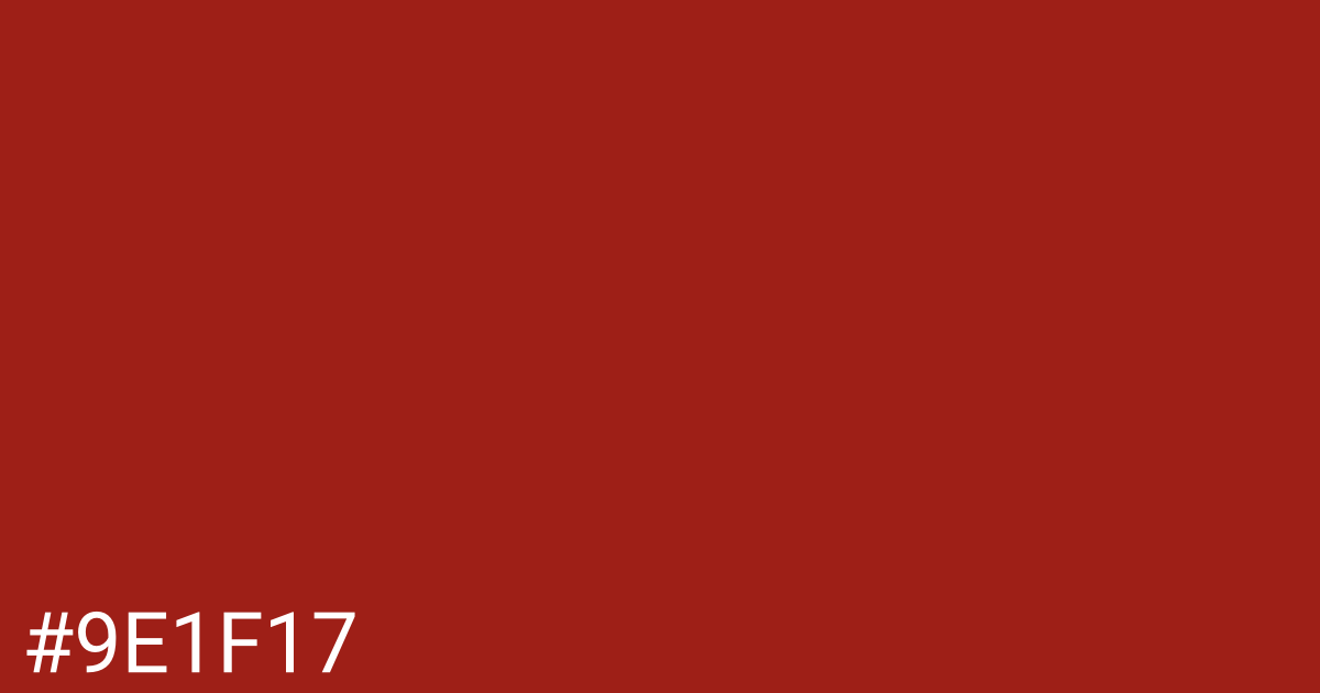 Hex color #9e1f17 graphic