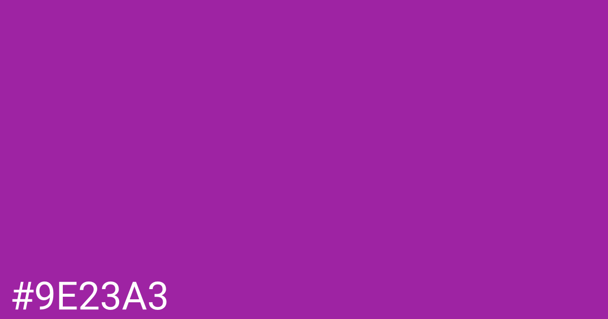 Hex color #9e23a3 graphic