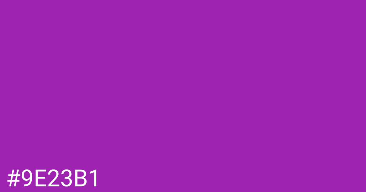 Hex color #9e23b1 graphic