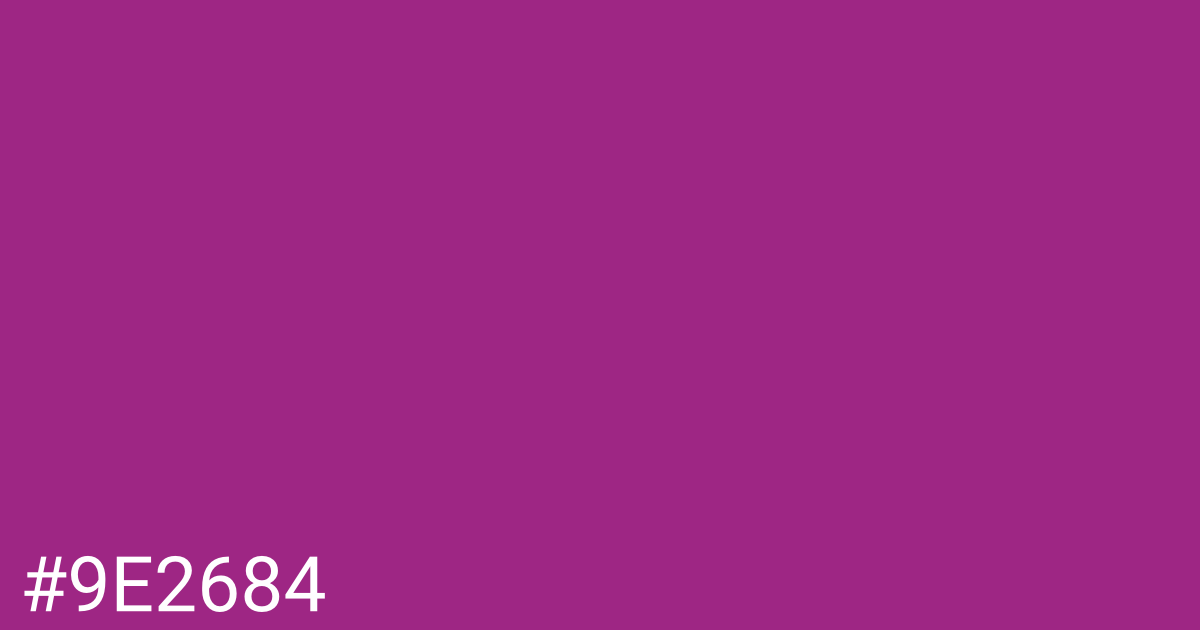 Hex color #9e2684 graphic