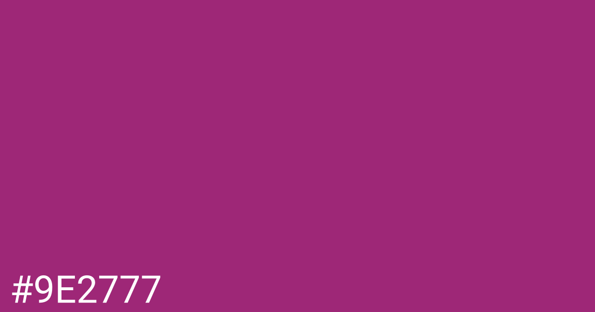 Hex color #9e2777 graphic