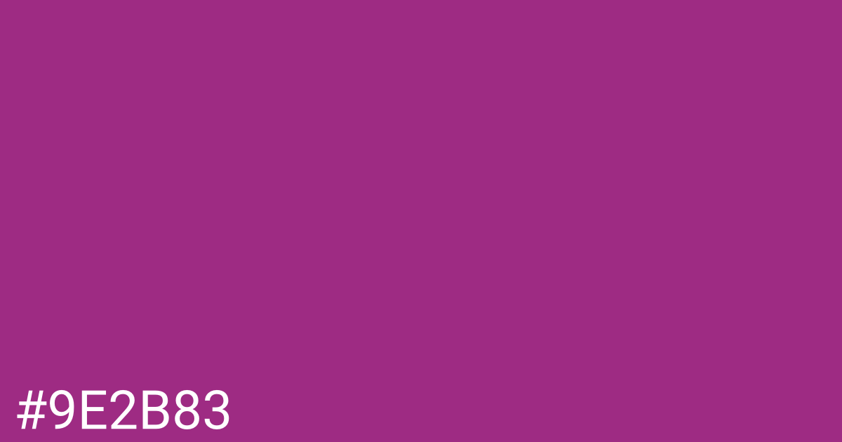 Hex color #9e2b83 graphic