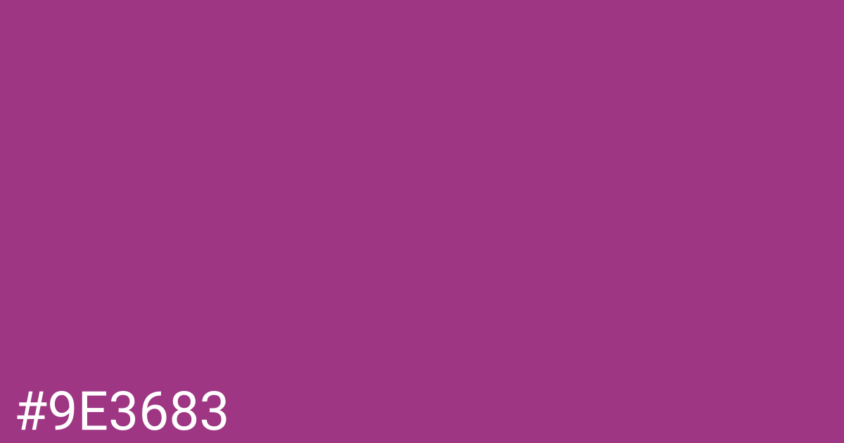 Hex color #9e3683 graphic