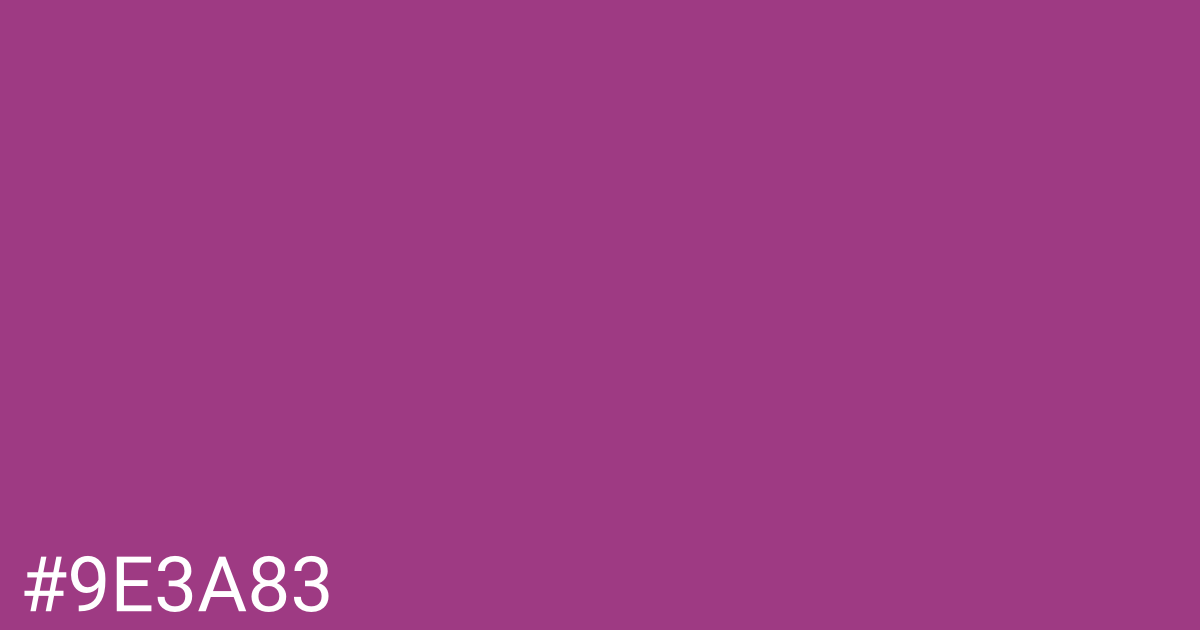 Hex color #9e3a83 graphic