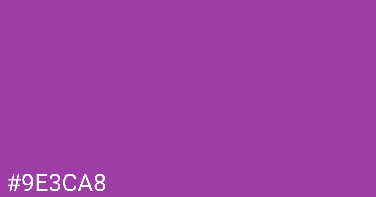 Hex color #9e3ca8 graphic