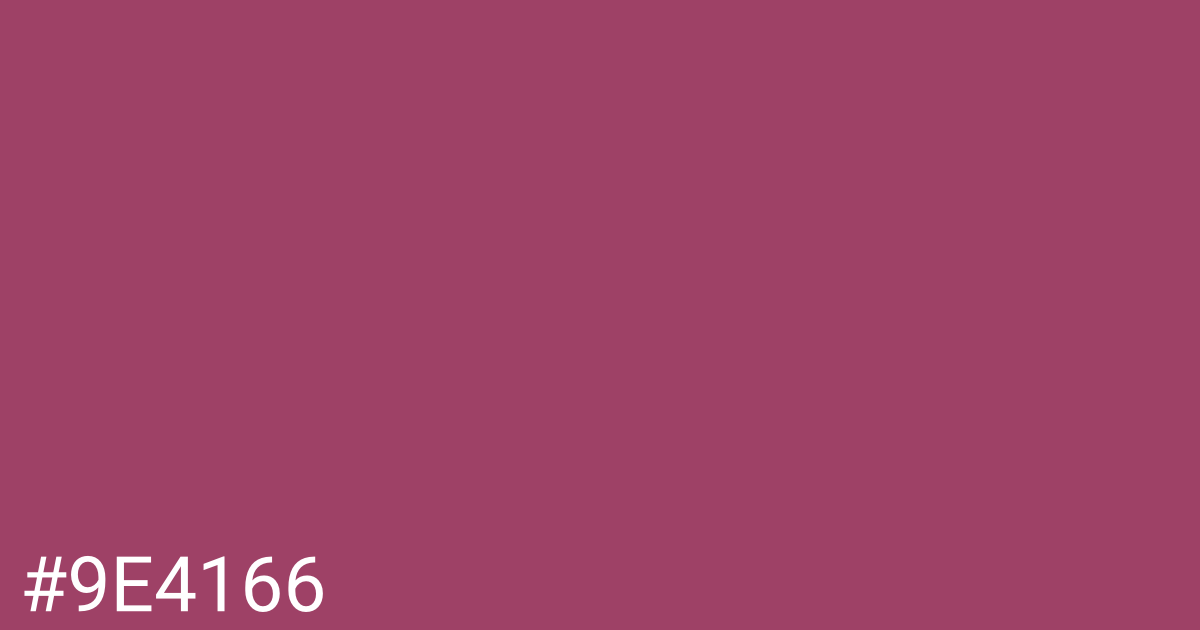 Hex color #9e4166 graphic