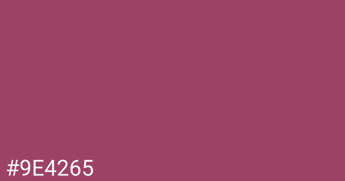 Hex color #9e4265 graphic