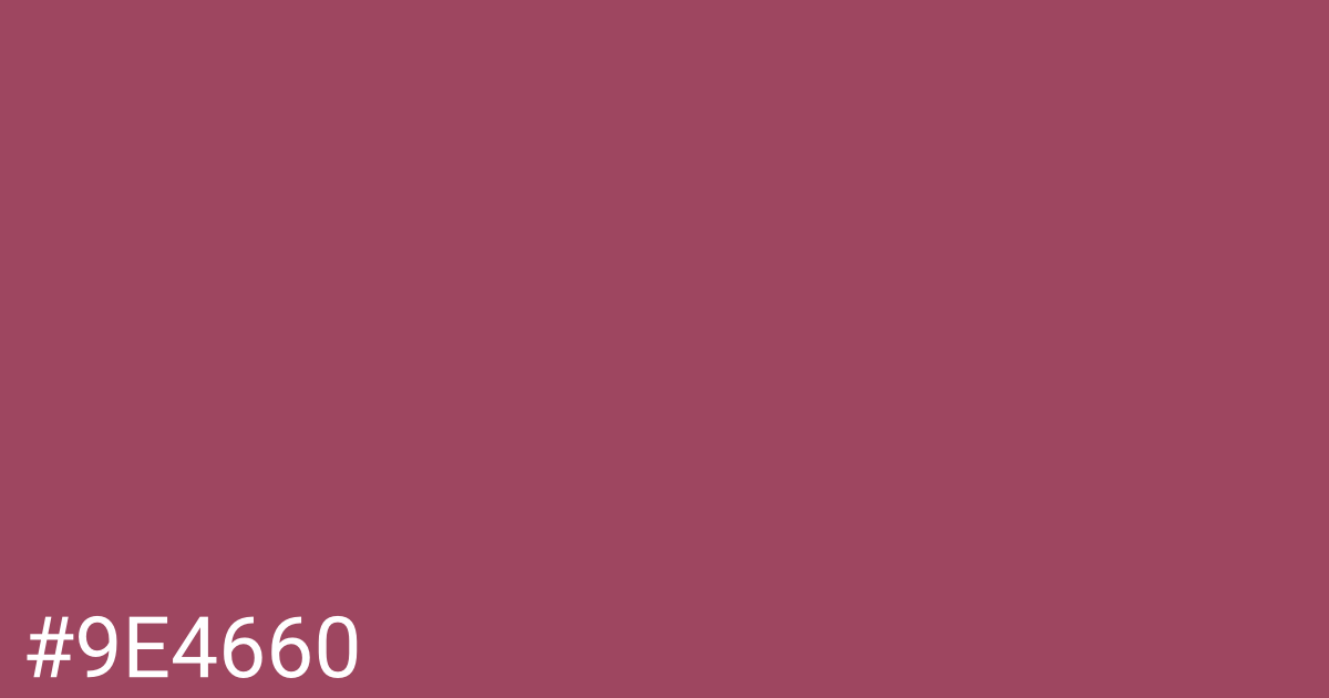 Hex color #9e4660 graphic