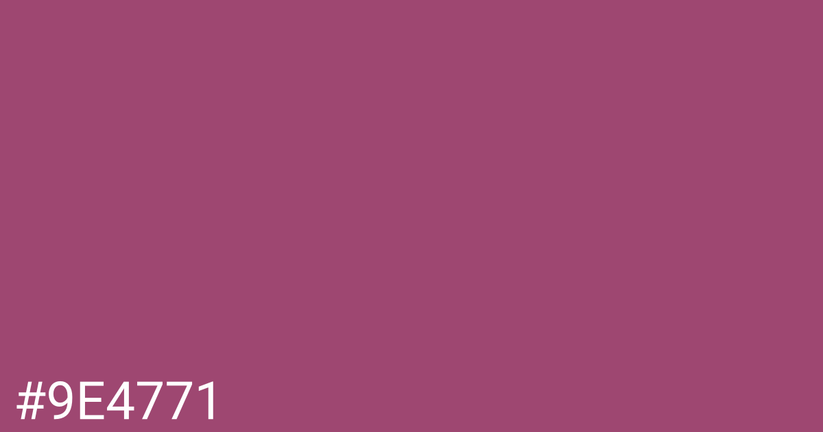 Hex color #9e4771 graphic