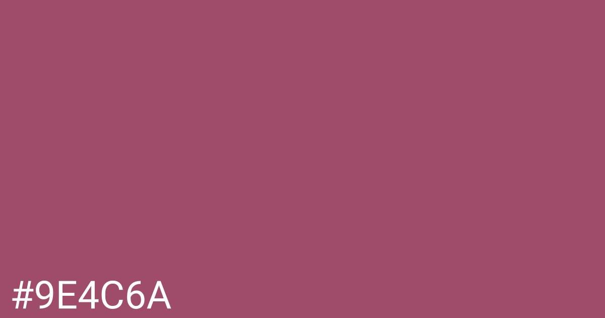 Hex color #9e4c6a graphic