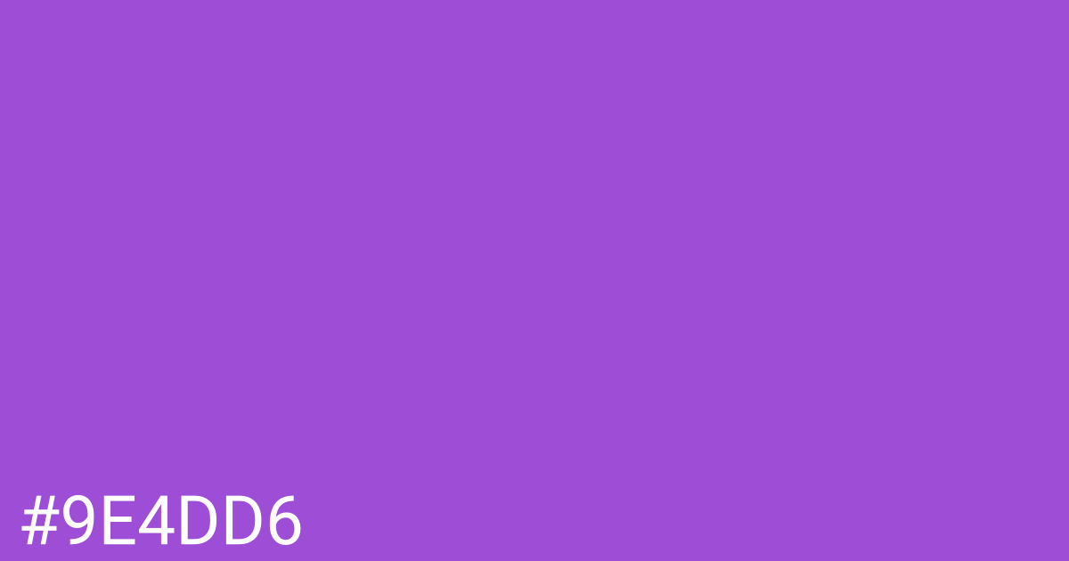 Hex color #9e4dd6 graphic