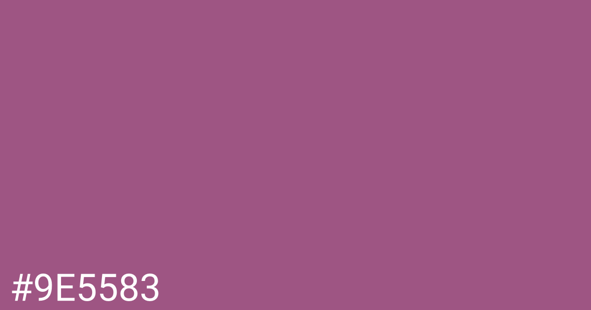 Hex color #9e5583 graphic