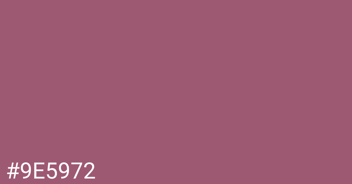 Hex color #9e5972 graphic