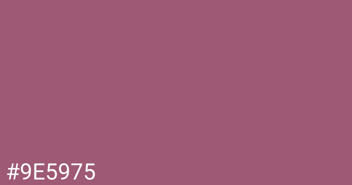 Hex color #9e5975 graphic