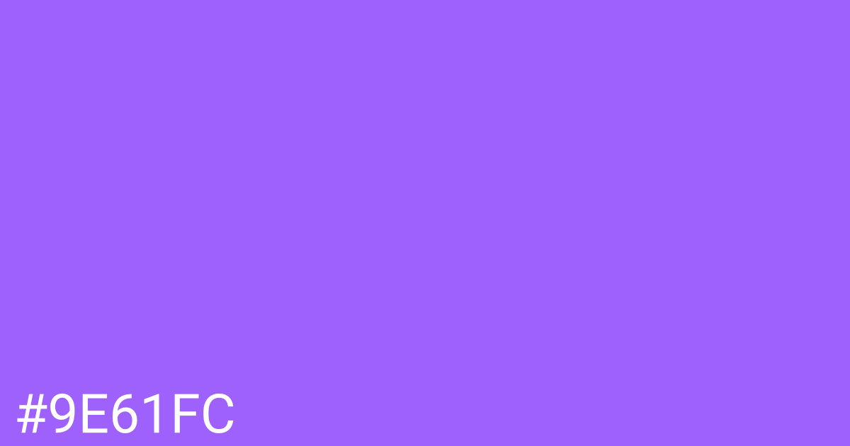 Hex color #9e61fc graphic