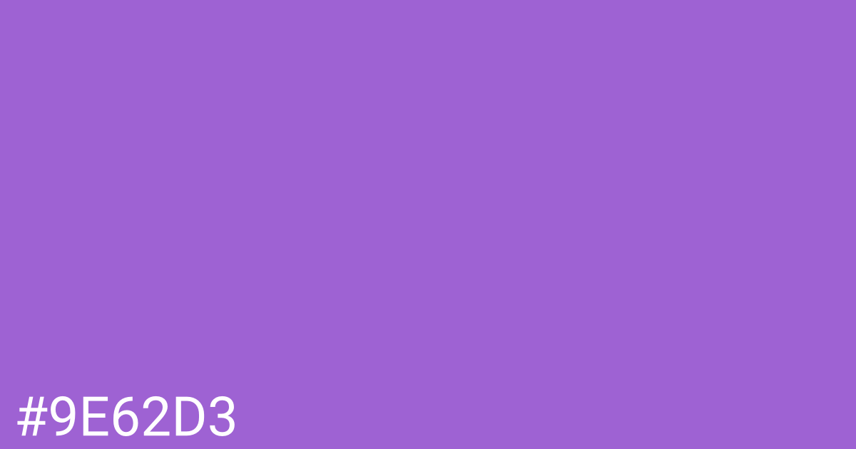 Hex color #9e62d3 graphic