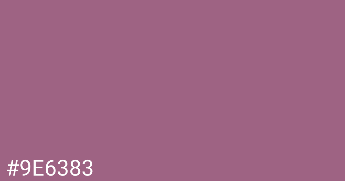 Hex color #9e6383 graphic