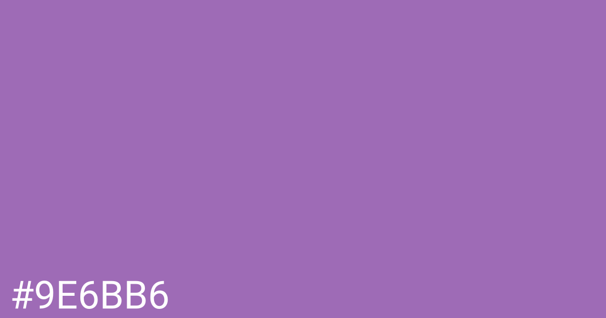 Hex color #9e6bb6 graphic