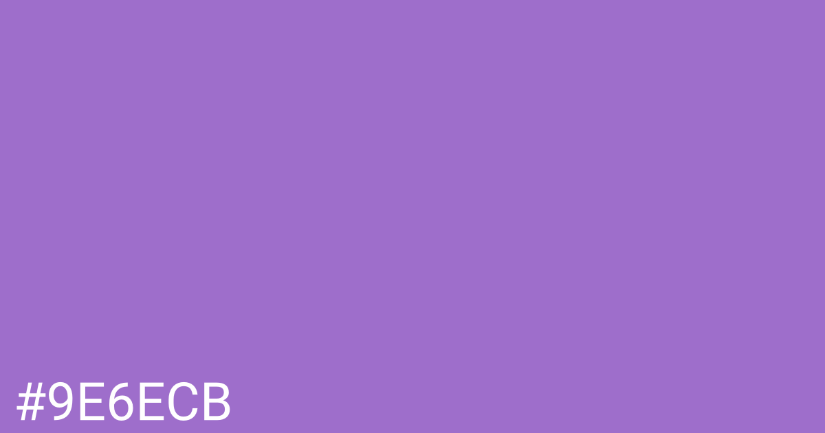 Hex color #9e6ecb graphic