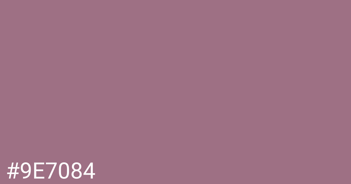 Hex color #9e7084 graphic