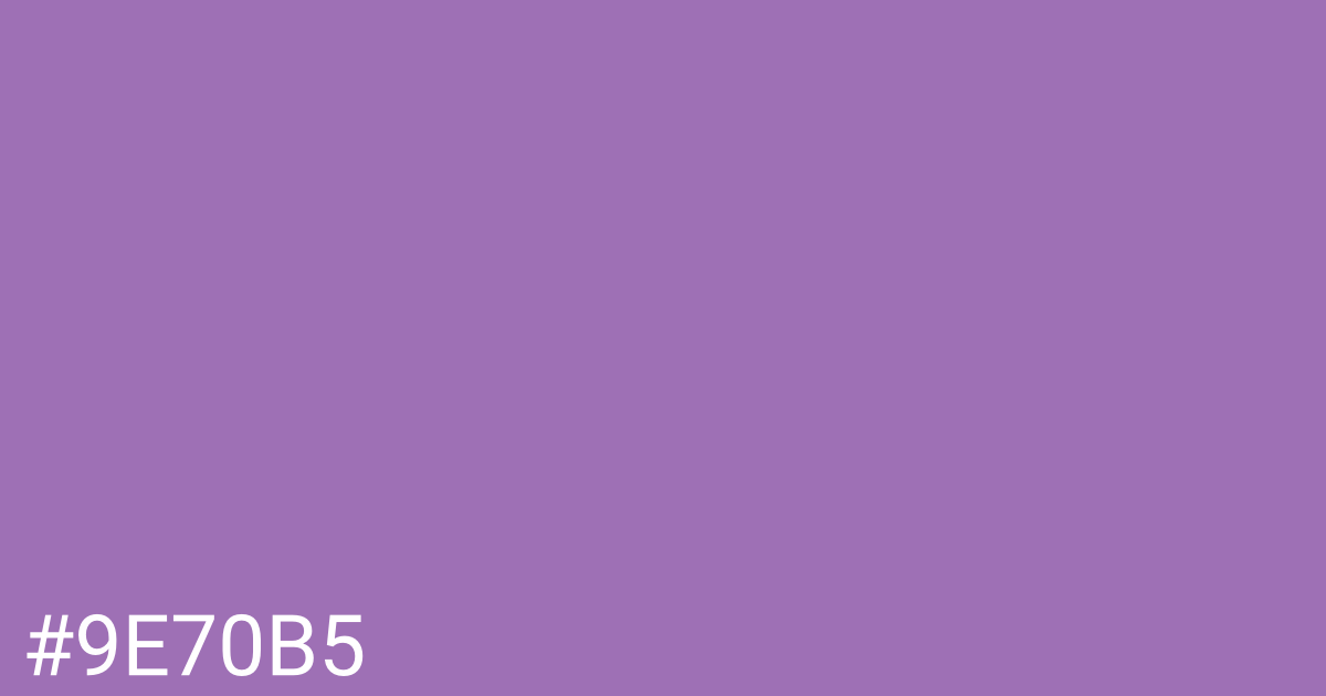 Hex color #9e70b5 graphic