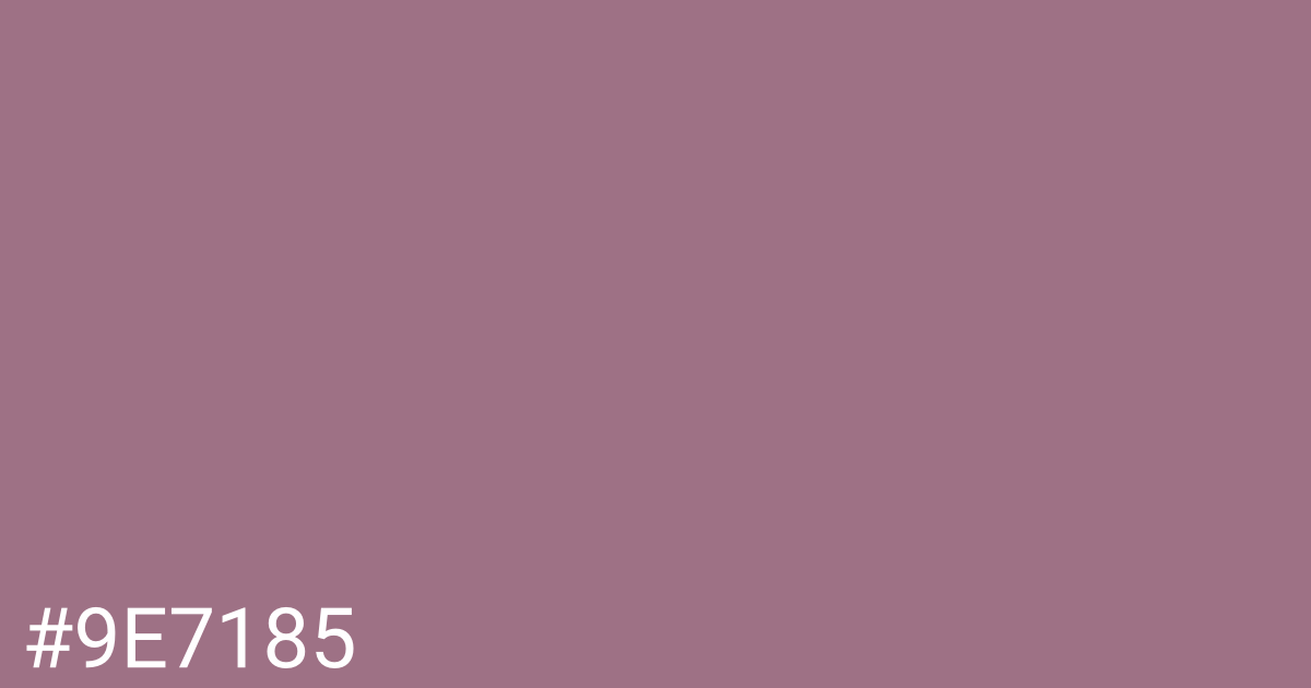 Hex color #9e7185 graphic