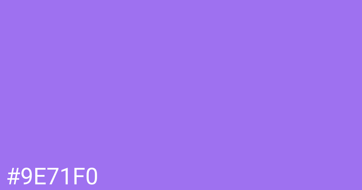 Hex color #9e71f0 graphic