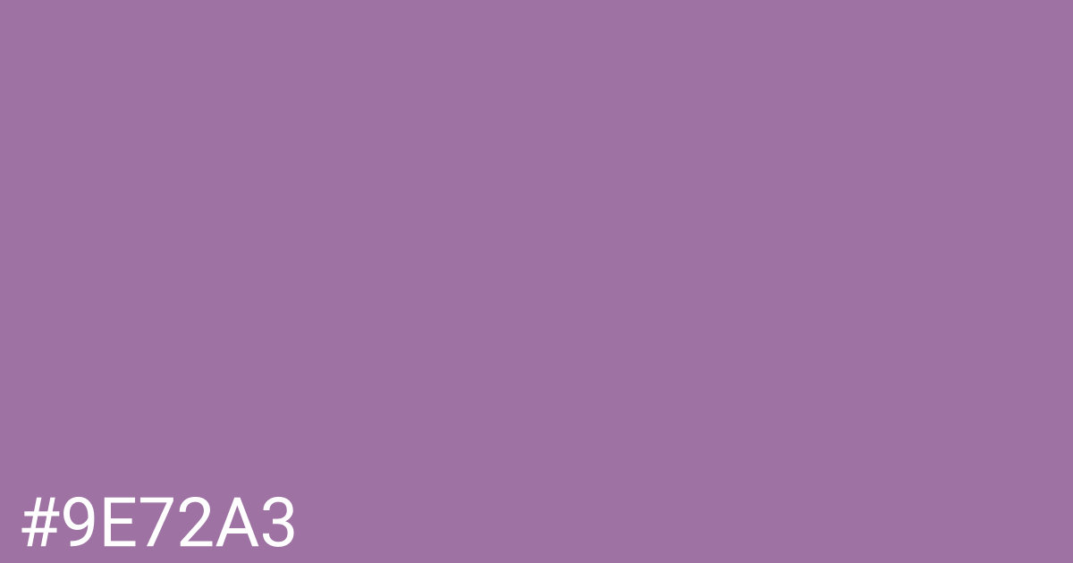 Hex color #9e72a3 graphic