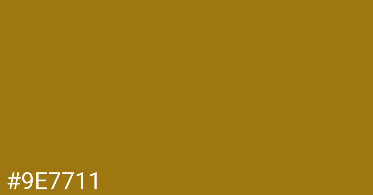 Hex color #9e7711 graphic