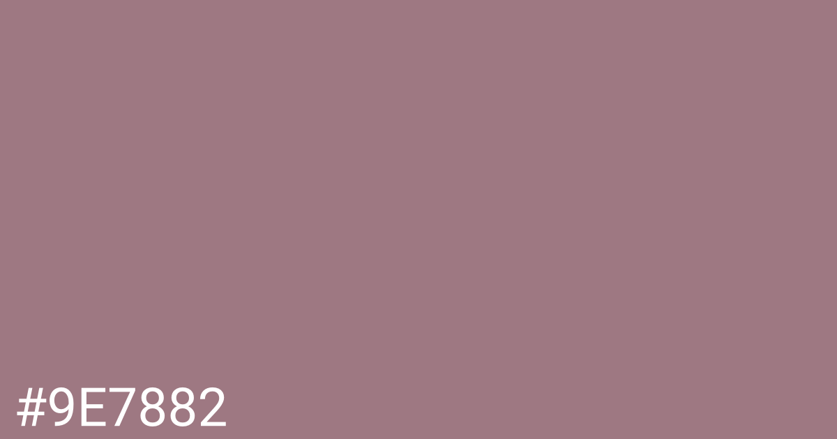 Hex color #9e7882 graphic