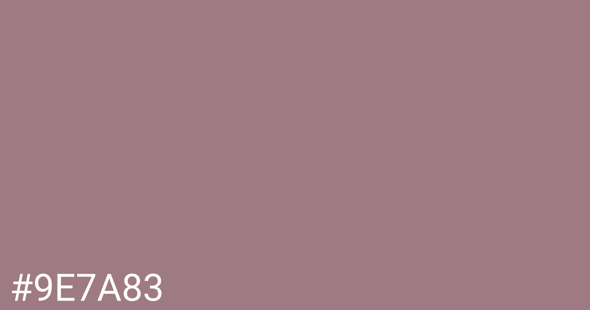 Hex color #9e7a83 graphic