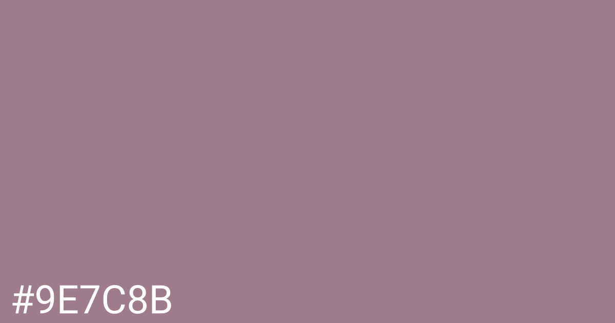 Hex color #9e7c8b graphic