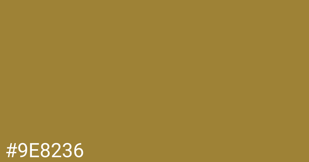 Hex color #9e8236 graphic