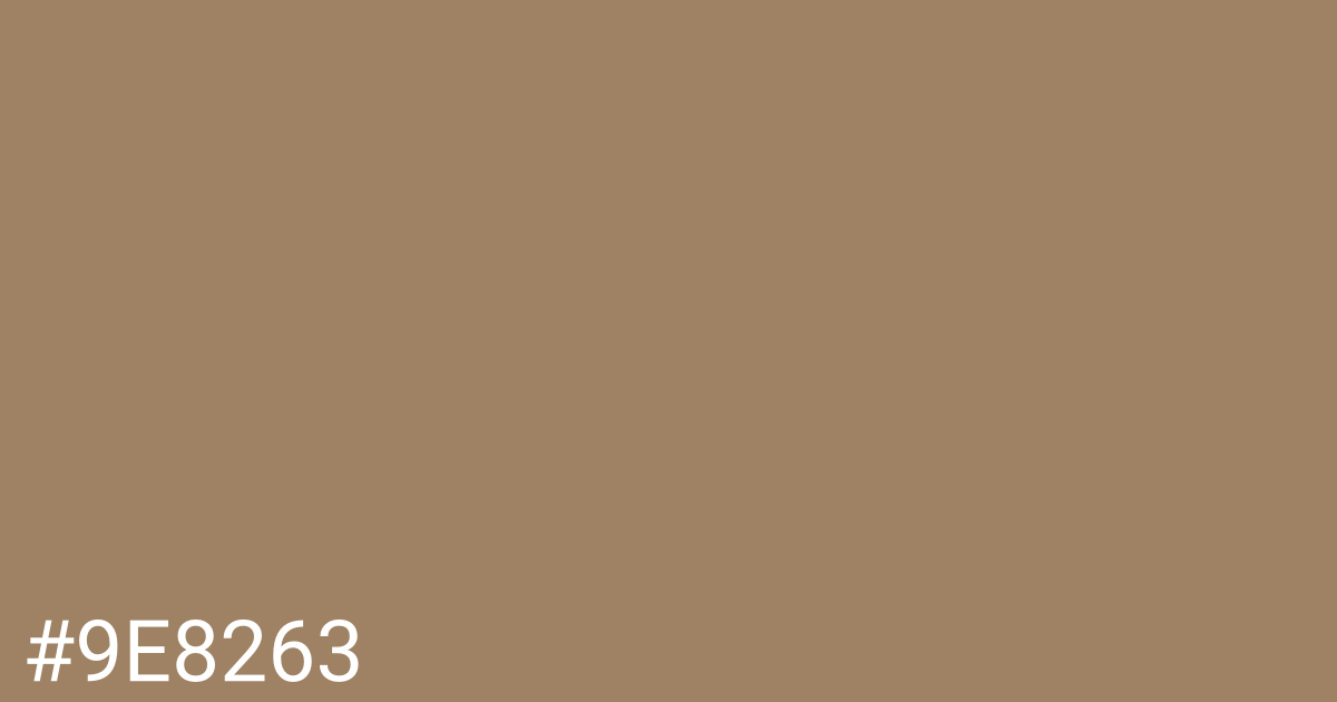 Hex color #9e8263 graphic