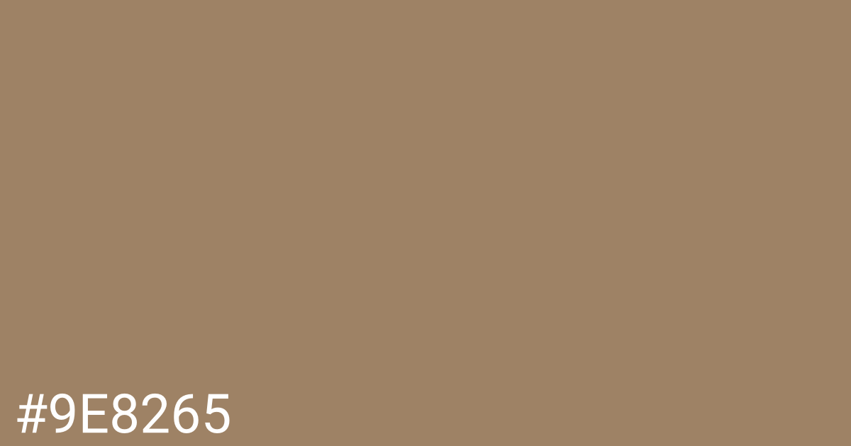 Hex color #9e8265 graphic